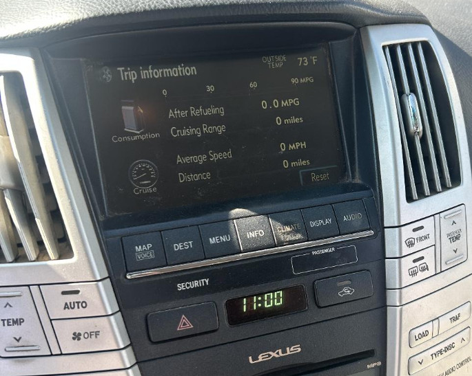 2007 Lexus RX350 Navigation Display Screen and Bezel