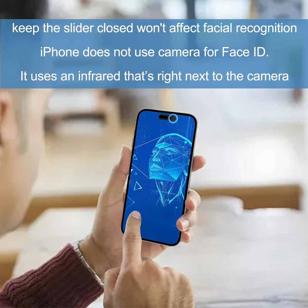 Privacy Cover Compatible for Iphone 16 Pro/Iphone 16 Pro Max with Front Camera C