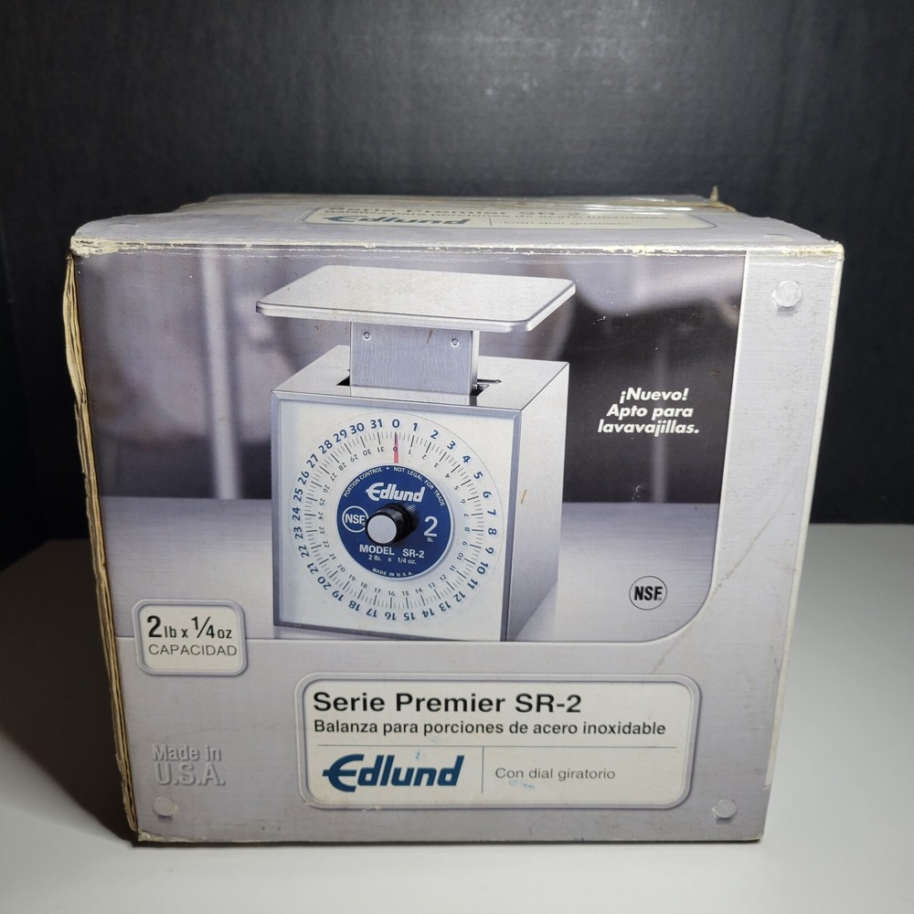 Edlund SR-2 Premier Series Rotating Dial Mechanical Stainless Portion Scale USA