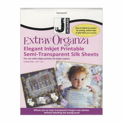 (5) Jacquard ExtravOrganza inkjet Fabric Sheets - Tracked