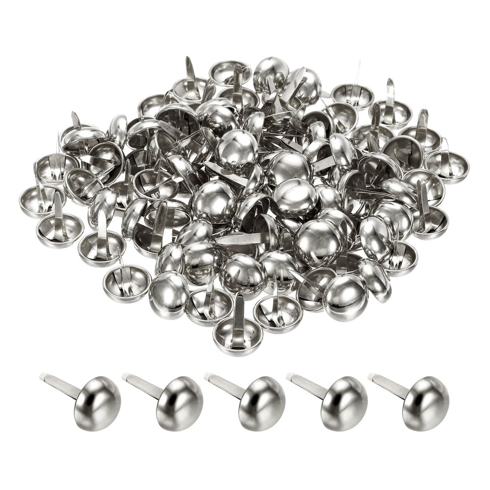 12x20mm mini paper tips fixing, 100pcs round fixing tips, silver tone