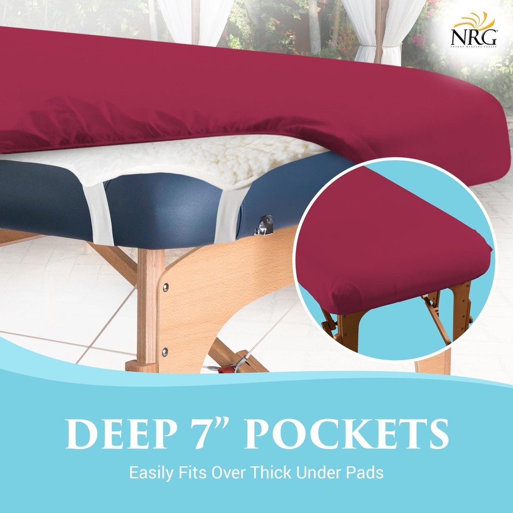 Premium Microfiber Fitted Massage Table Sheet, Single Sheet - 100% Double Bru...