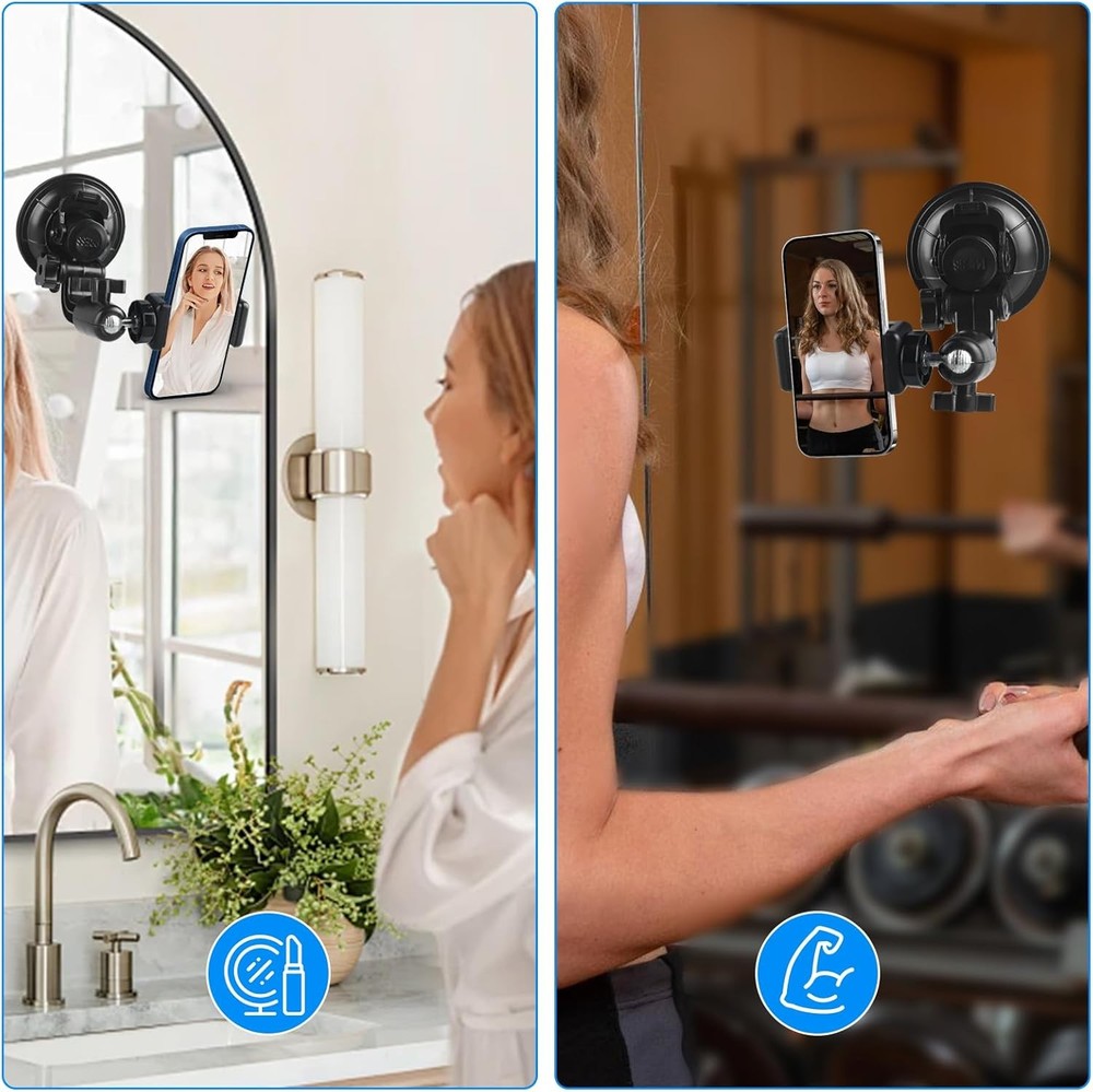Dash Cam Suction Cup Mount Windshield Camera Holder Stand 9CM with Phone...