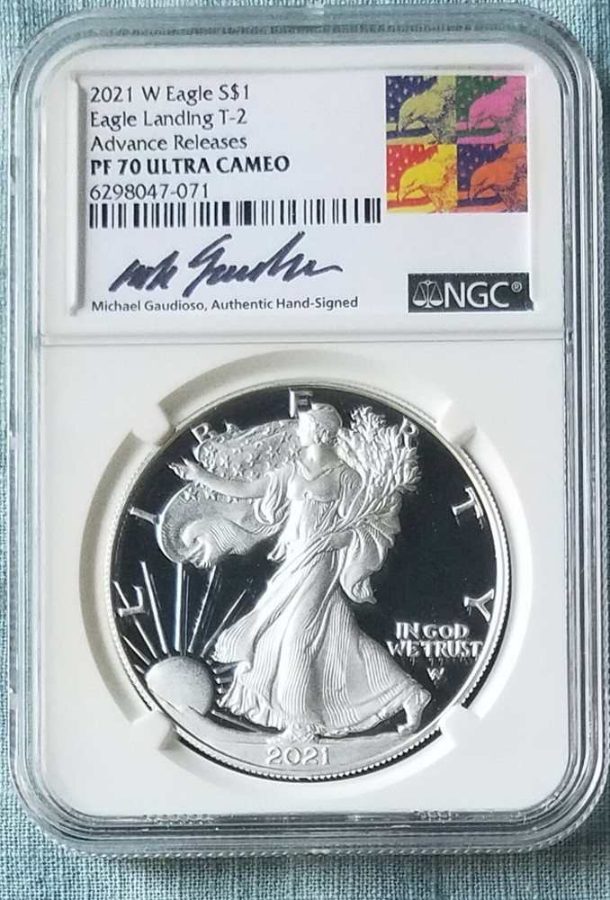 2021 W Silver Eagle TYPE 2 PF70 ADVANCE RELEASE Michael Gaudioso In Hand