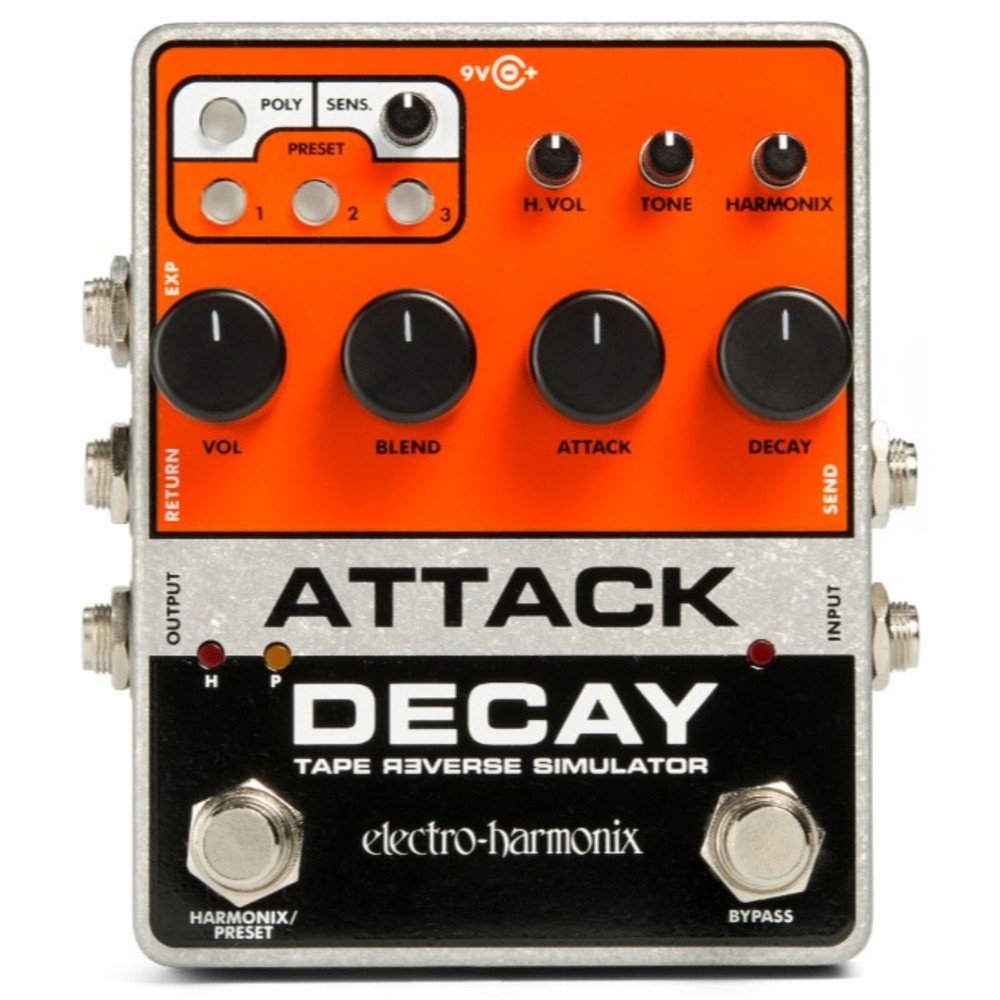 Electro-Harmonix EHX Attack Decay Tape Reverse Simulator Effects Pedal