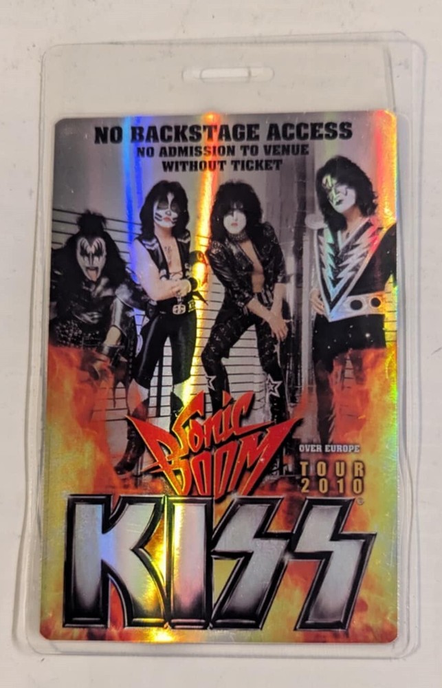 KISS 2010 SONIC BOOM OVER EUROPE Tour VIP Laminate KISS ARMY