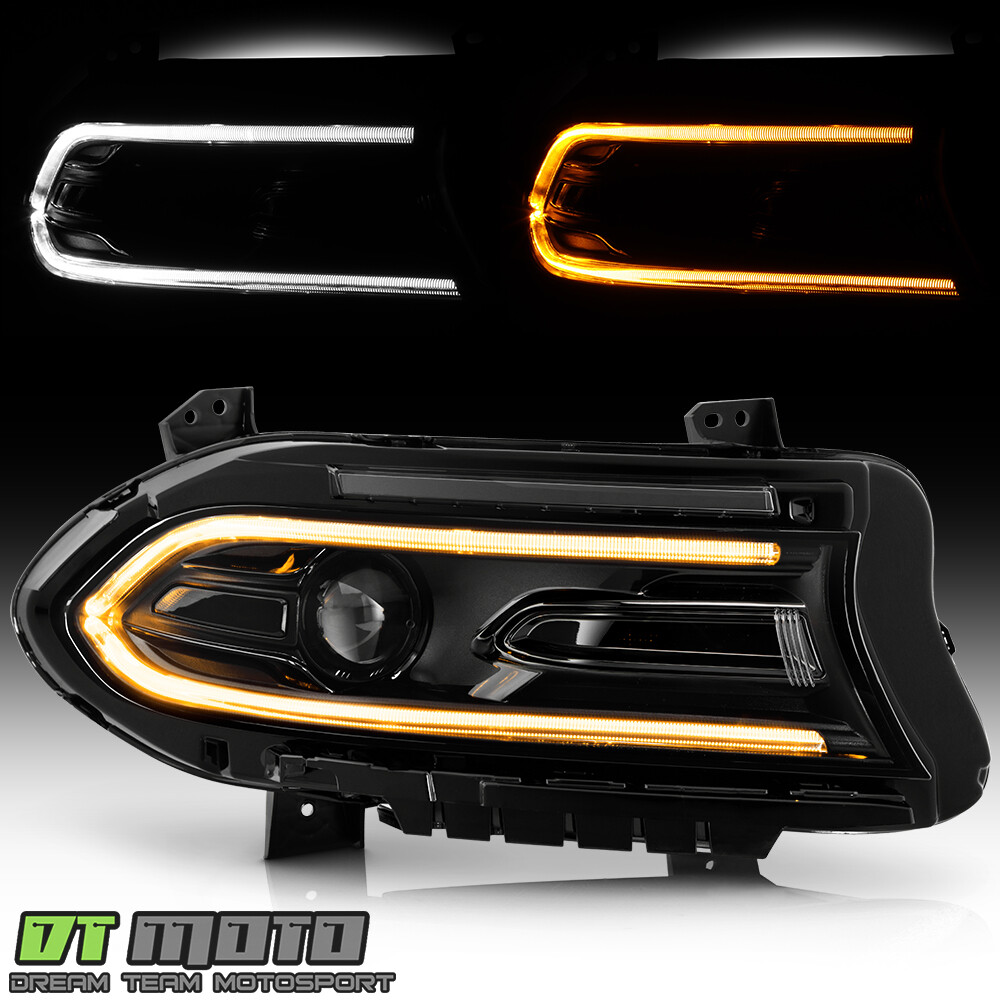 Facelift For 2022-2023 Dodge Charger Halogen LED Switchback Headlight Passenger