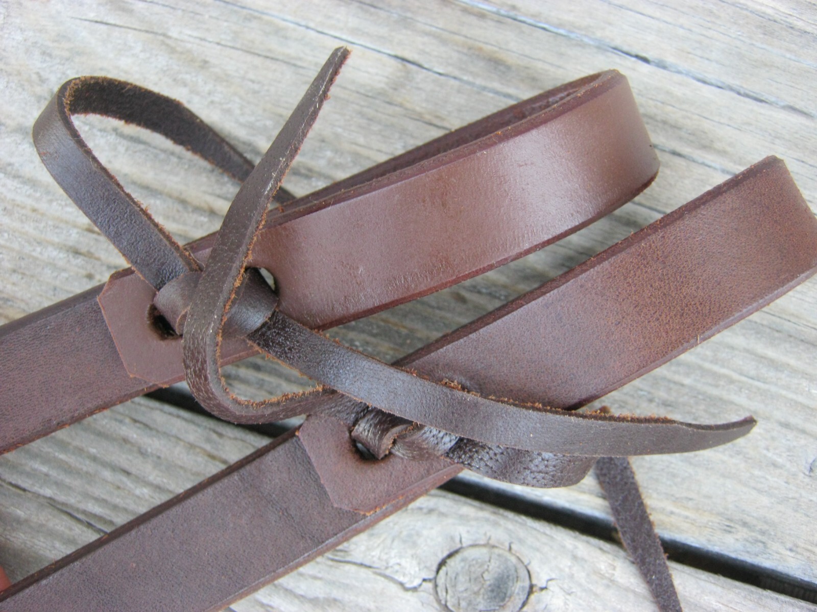 West 74 Oiled Harness Leather Split Reins 8' x 3/4"