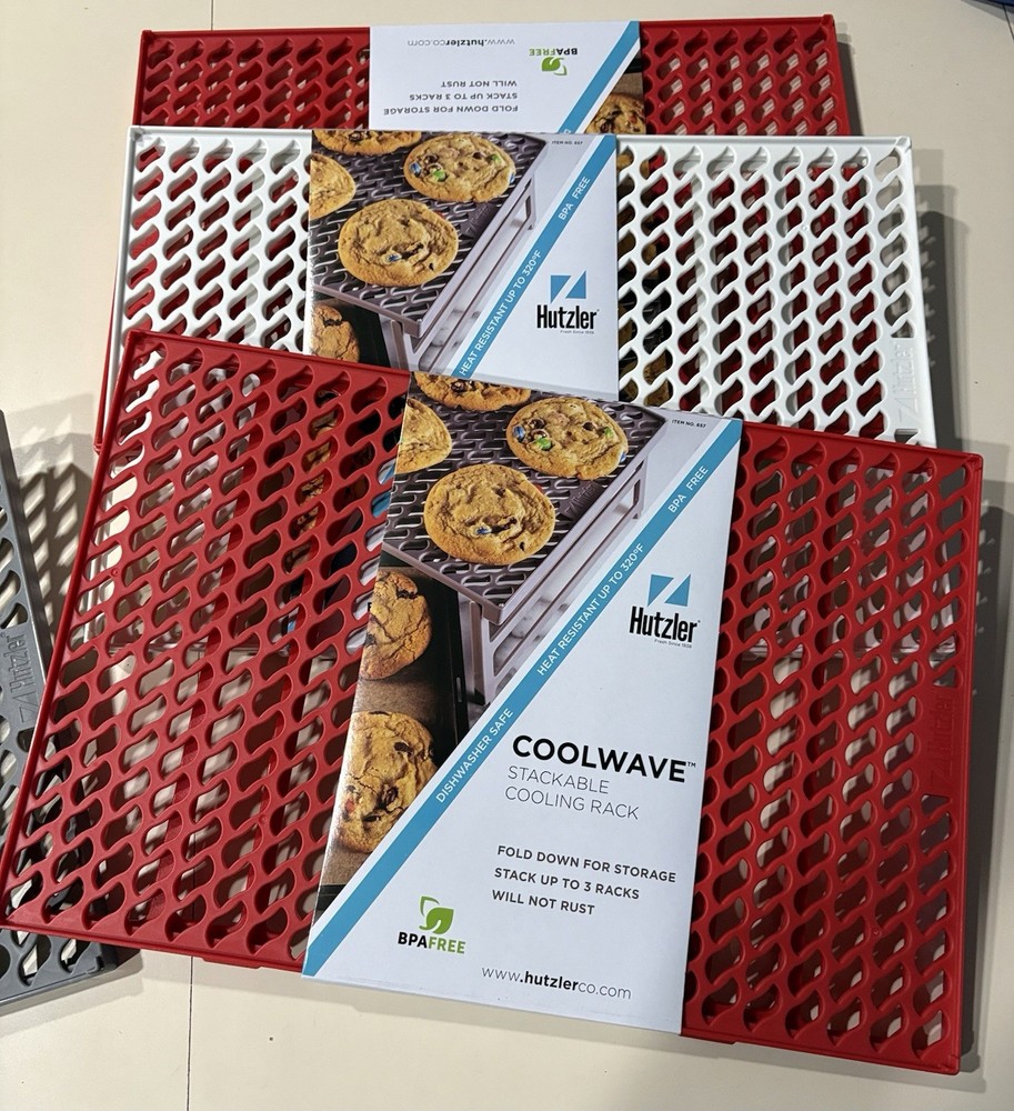 Stackable CoolWave Plastic Rack, Foldable, Dishwasher Safe, BPA Free 3 NEW Racks