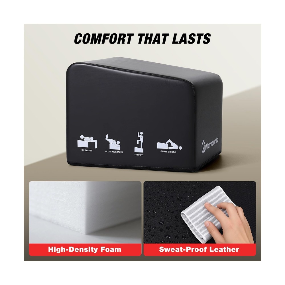 WARMOUNTS Hip Thrust Bench, Multi-Functional Hip Thrust Machine for Strength ...