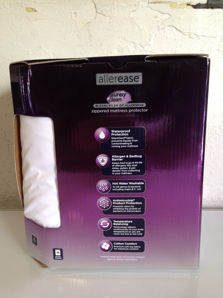 Allerease Ultimate Cotton Zippered Mattress & Pillow Protector, King White