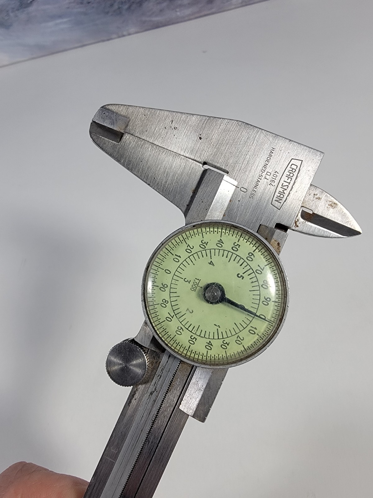 Vintage Sears Craftsman 6" Manual SAE Dial Caliper 40164 Stainless Steel Nice