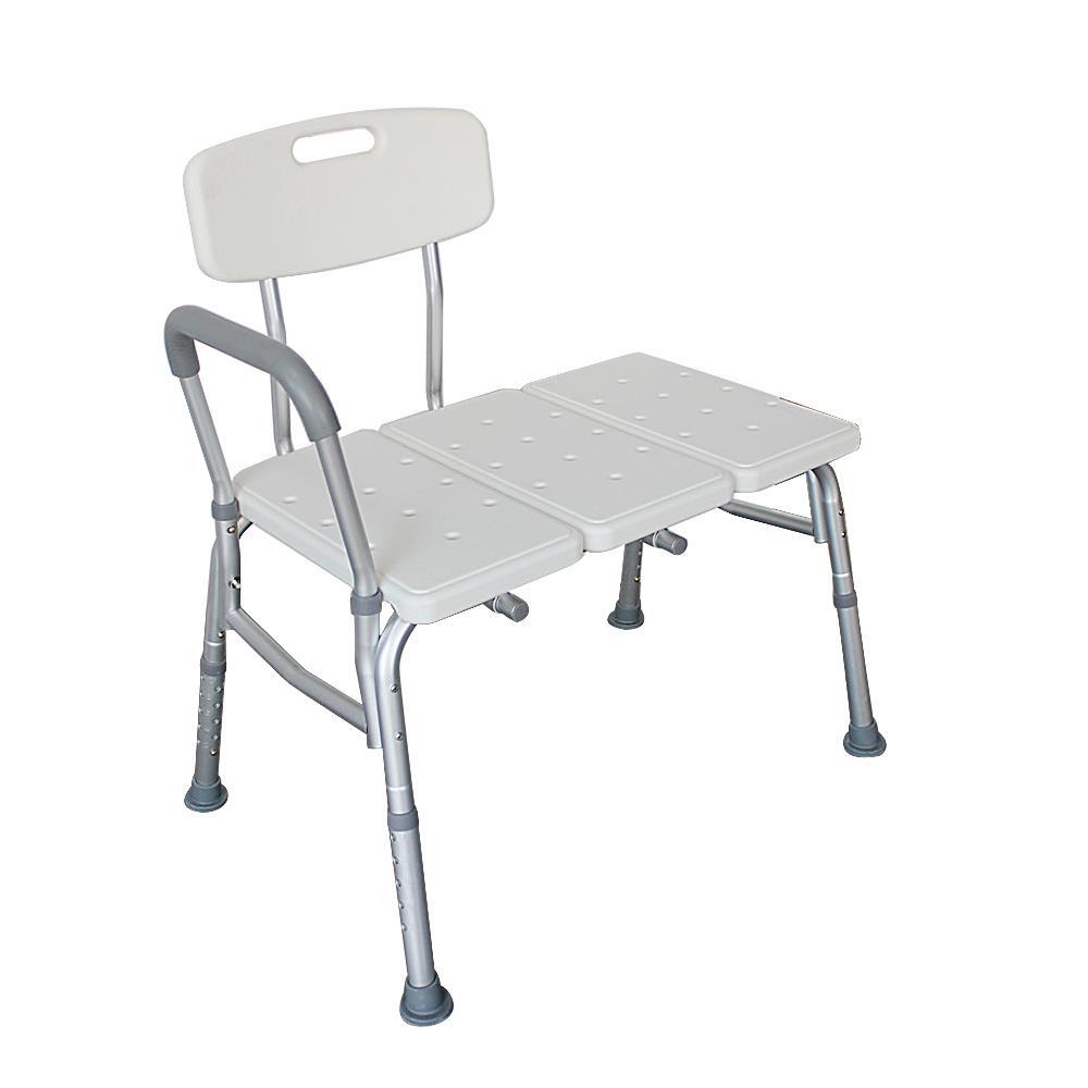 Heavy Duty Bath Tub Medical Transfer Bench Stool Shower Chair 10 Height White