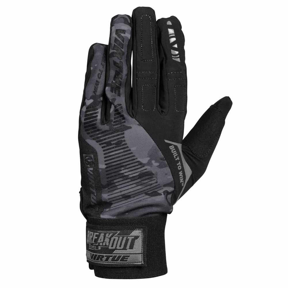 Virtue Breakout Gloves - Ripstop Full Finger - Black Camo - Medium