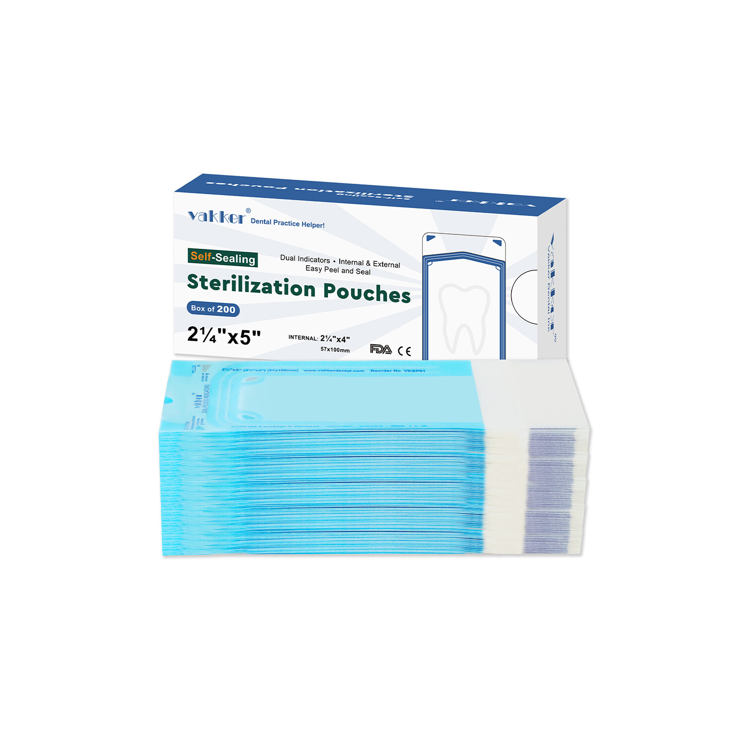Self Sealing Sterilization Pouches Autoclave Pouch, Disposable Sterilizer Bags