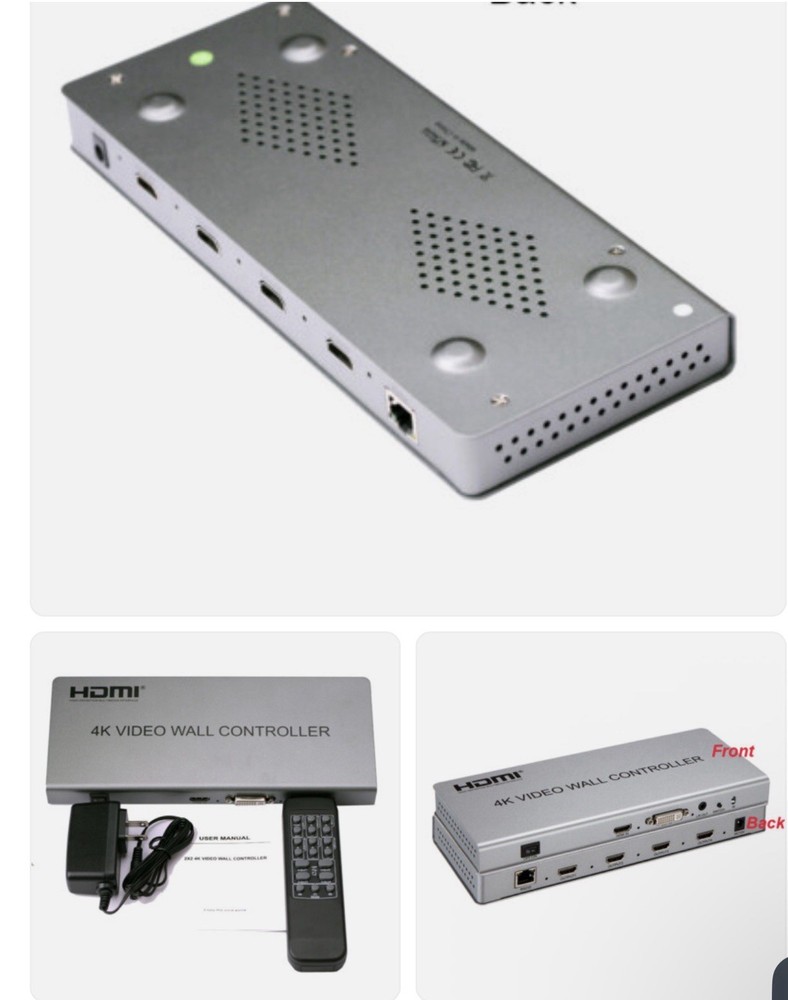 4K 2x2 HDMI Video Wall Controller 1080P TV Wall Processor 4 Screens Stitching