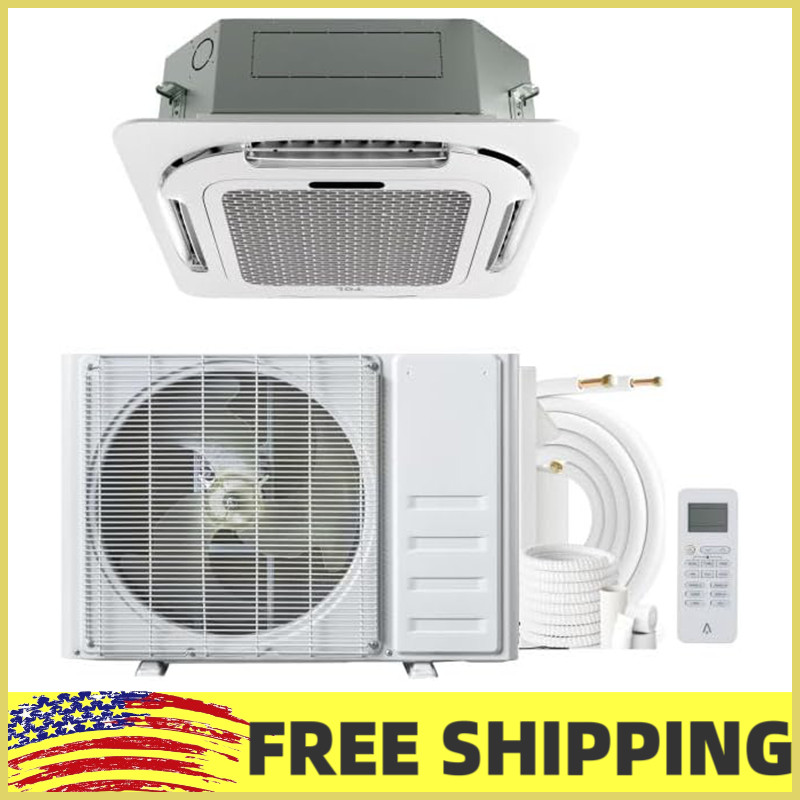 9000 BTU Ceiling Cassette Mini Split AC Cooling&Heating Ceiling Air Conditioner