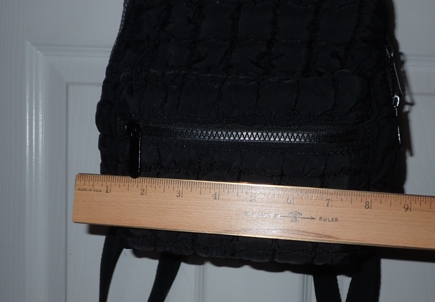 NEW Disney Mickey Mouse Black Quilted Nylon Backpack Purse Bioworld NWT