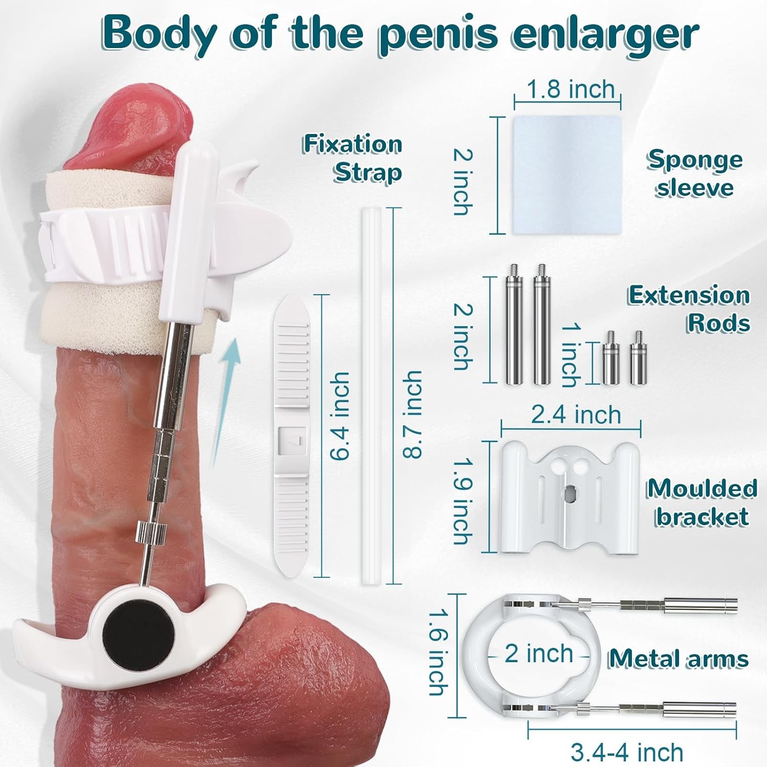 🔥 Penis Extender Stretcher Kit, Penis Pump Sex Toys for Men, Penis Enlargement