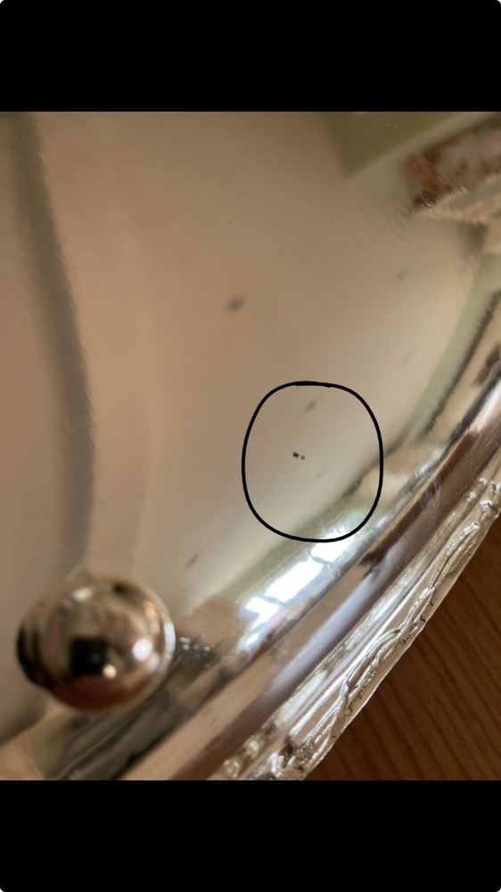 Queen Anne Silver Plated Serving Tray & Handle Boxed (please see description)