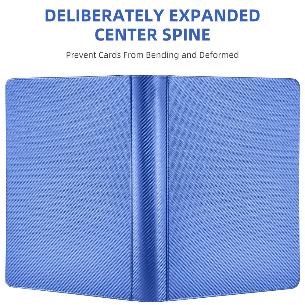 WisOffice Premium 1000 Card Binder, Ringless Side Loading 16 Pockets Card Bin...