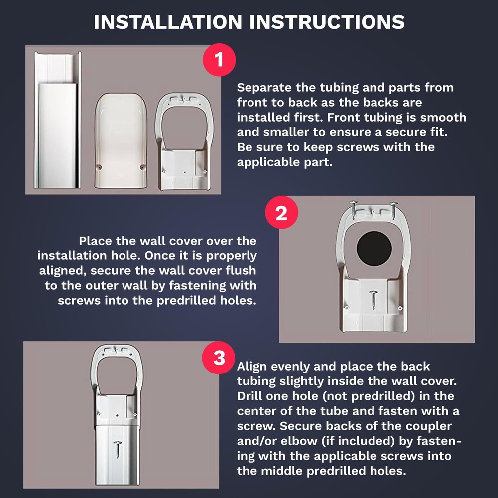 - Mini Split Line Set Cover Kit - Paintable Mini Split Cover for Air Conditio...