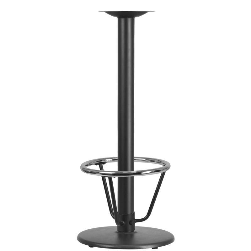 18'' Round Restaurant Table Base with 3'' Dia. Bar Height Column & Foot Ring