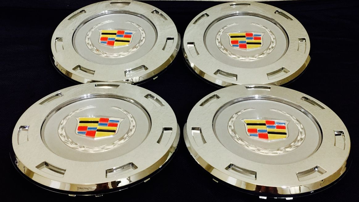NEW 2007-2014 COLOR CREST CADILLAC ESCALADE 22” WHEEL CENTER CAP HUB set of 4pcs