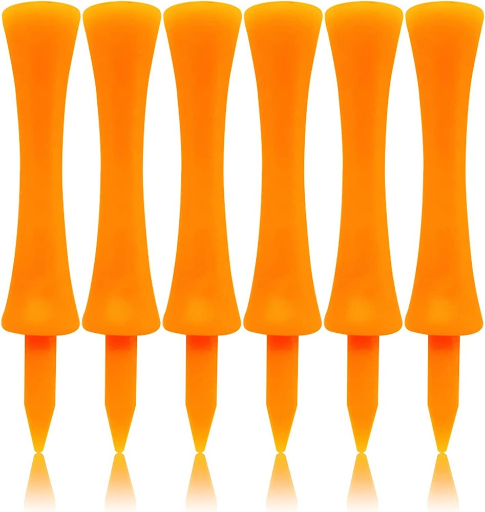 2 3/4" Orange Plastic Step Down Golf Tees (100 Count) - Castle / Graduated US