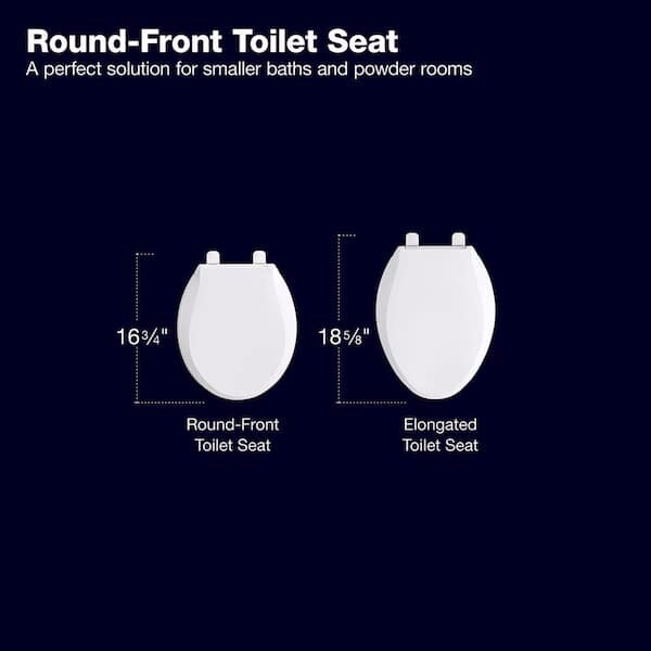 Kohler Cachet Quiet-Close round-front toilet seat antimicrobial agent K-R25782-A