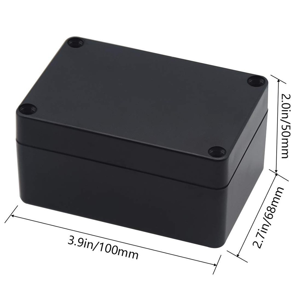 Versatile Pack of 2 Black Junction Boxes - Weatherproof ABS Project Enclosures