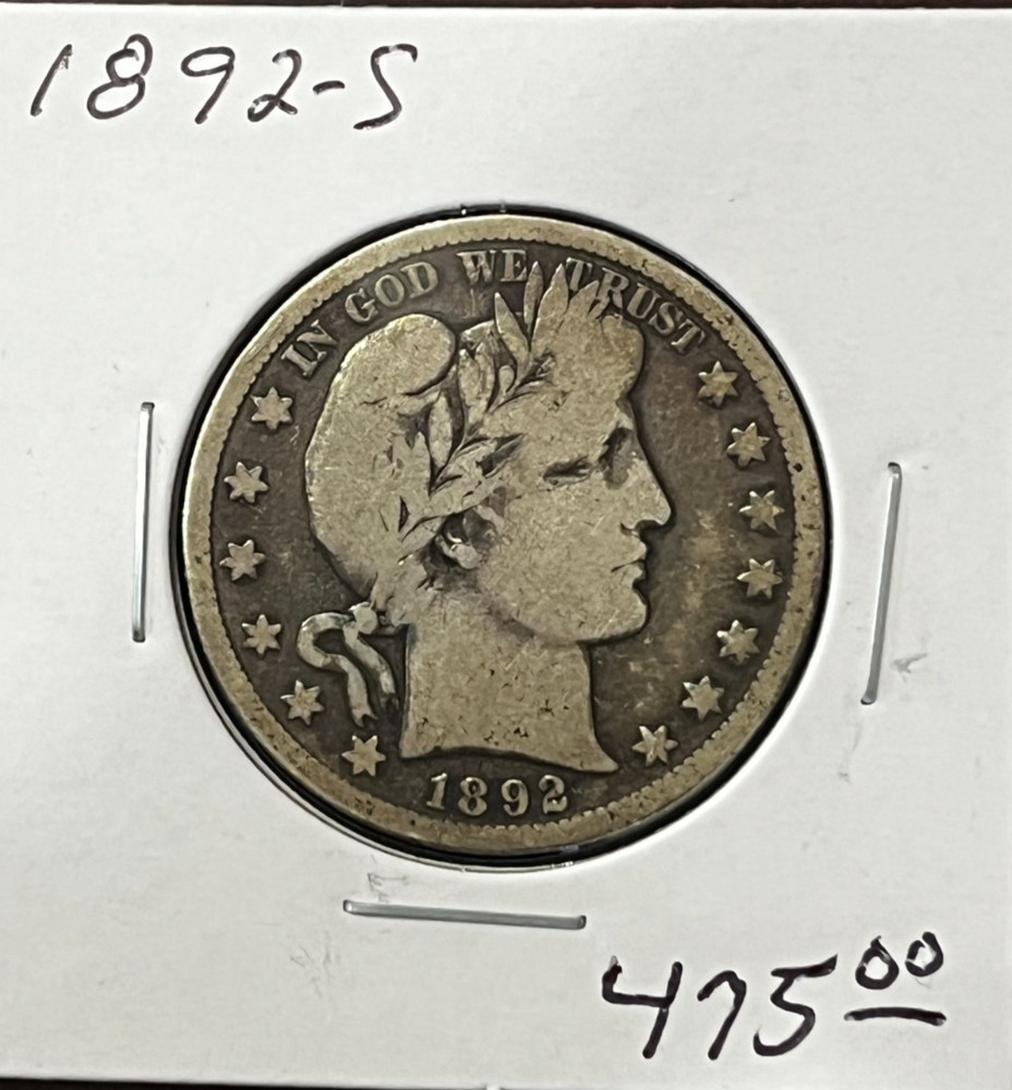 1892-S Barber Half Dollar - Better Grade -