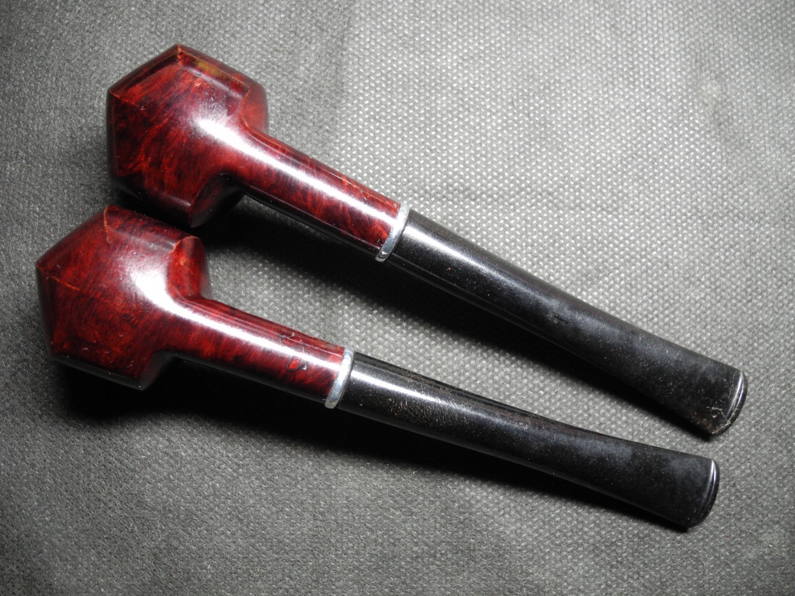 WW2 German Wehrmacht Heer smoking pipes X2 & card - VERY RARE!