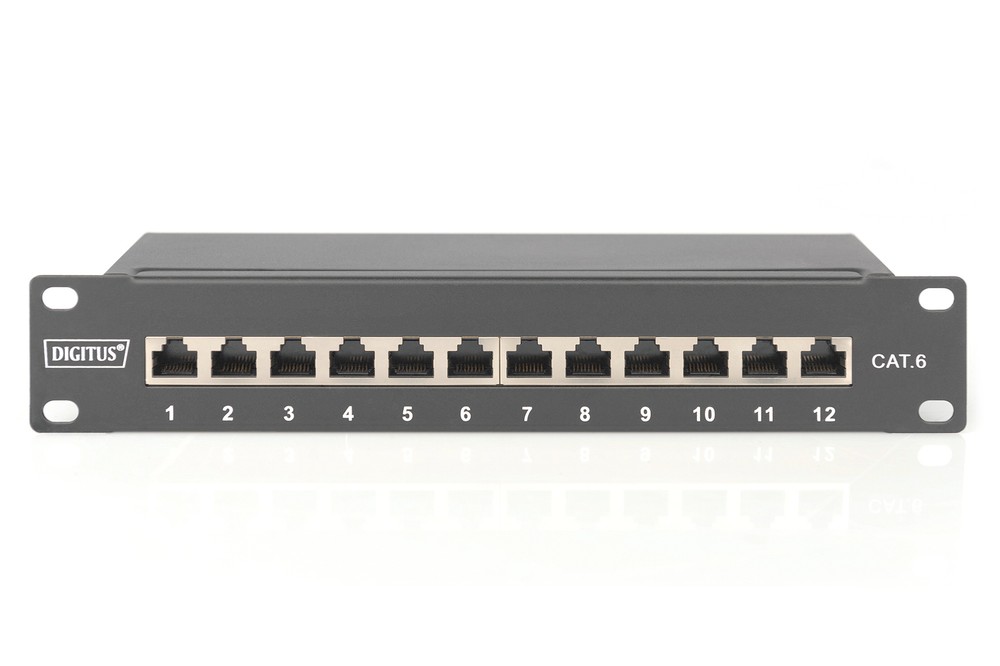 Digitus CAT 6, Class E Patch Panel, shielded, black