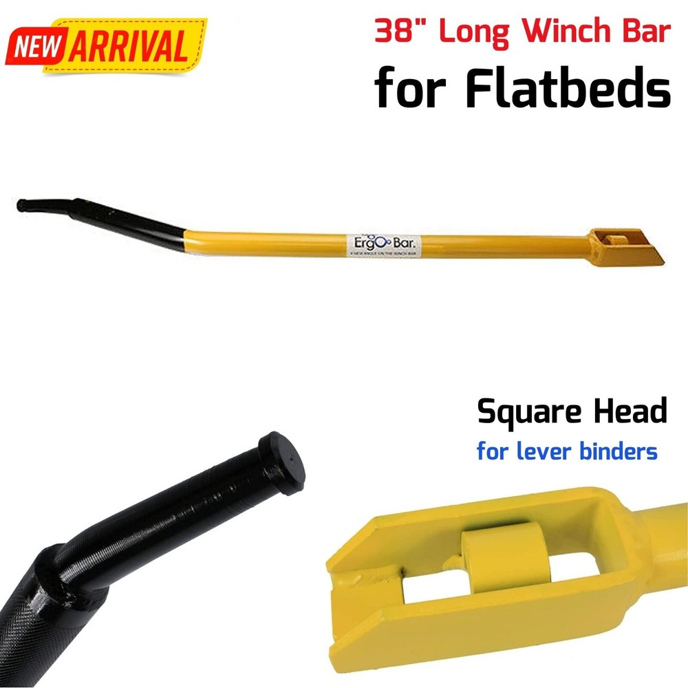 Winch Bar for Tighten Ratchet Strap Flatbeds Trailer Leverage Chain Lever Binder