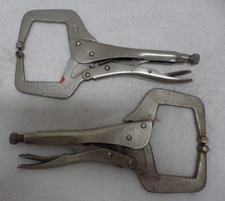 2 - Locking Pliers 11" Welding Plain Head Locking C Clamps