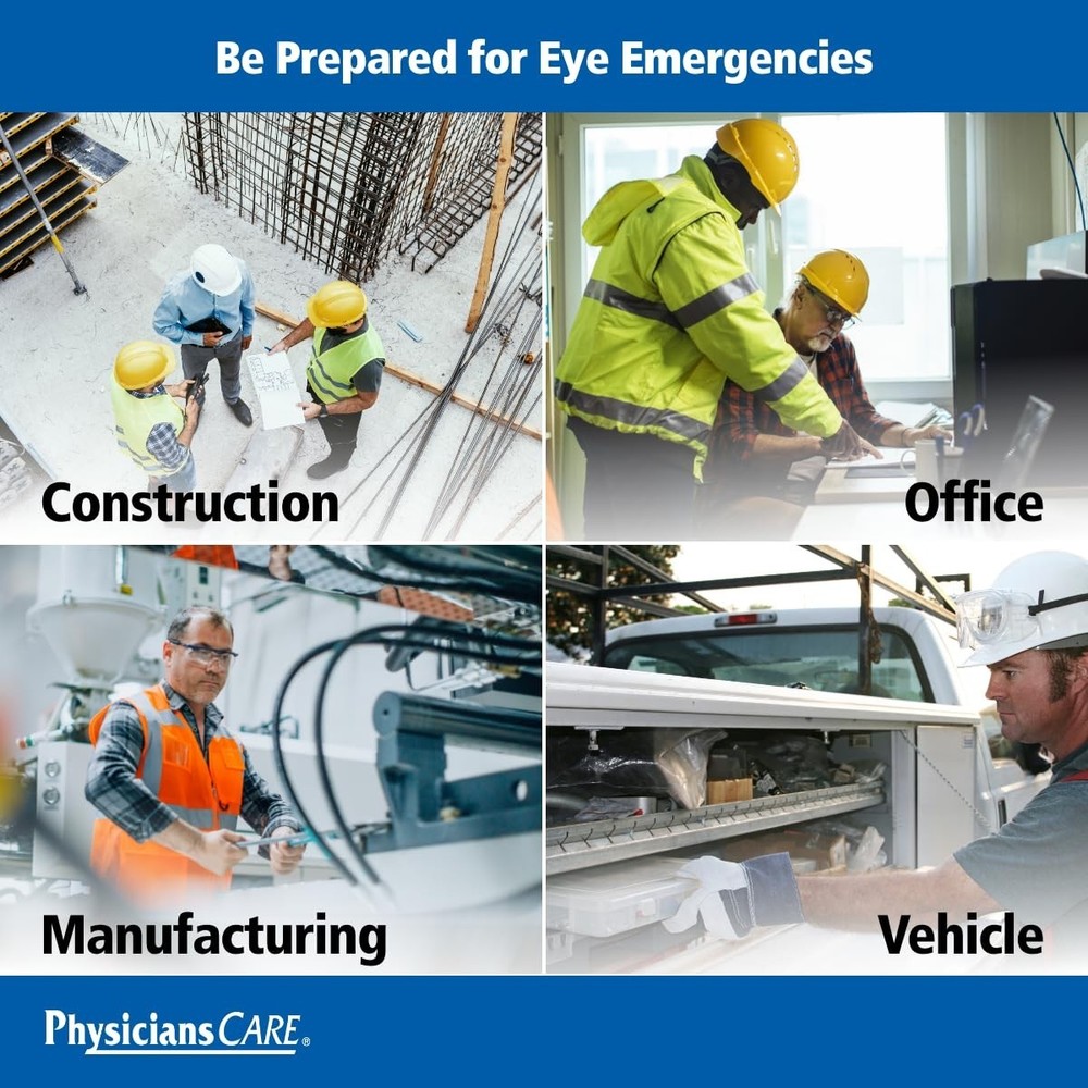 PhysiciansCare Eye Wash Solution, Sterile Isotonic Buffered Solution for Flushin