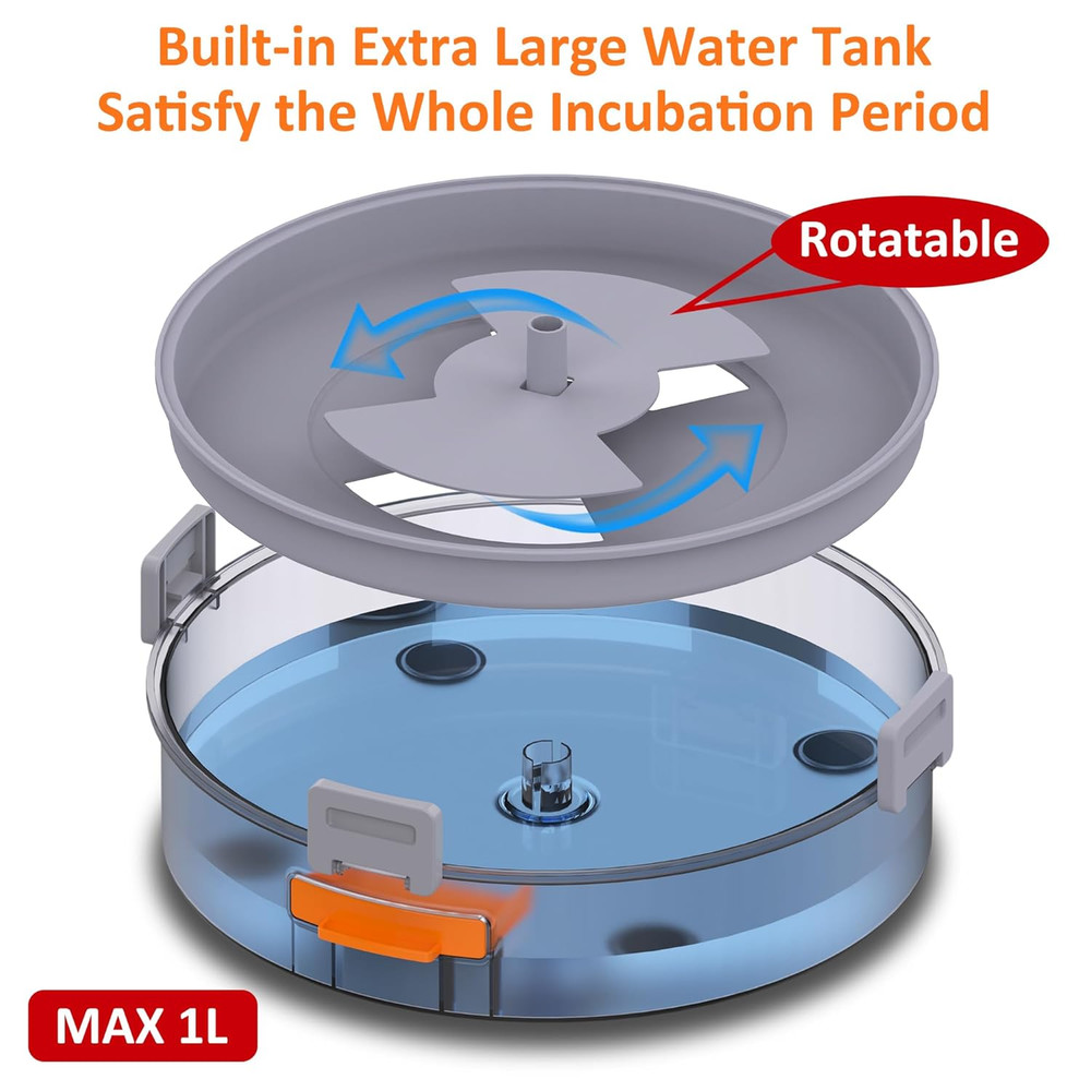 12 Egg Incubator with Automatic Egg Turning and Humidity Control, Intelligent Eg