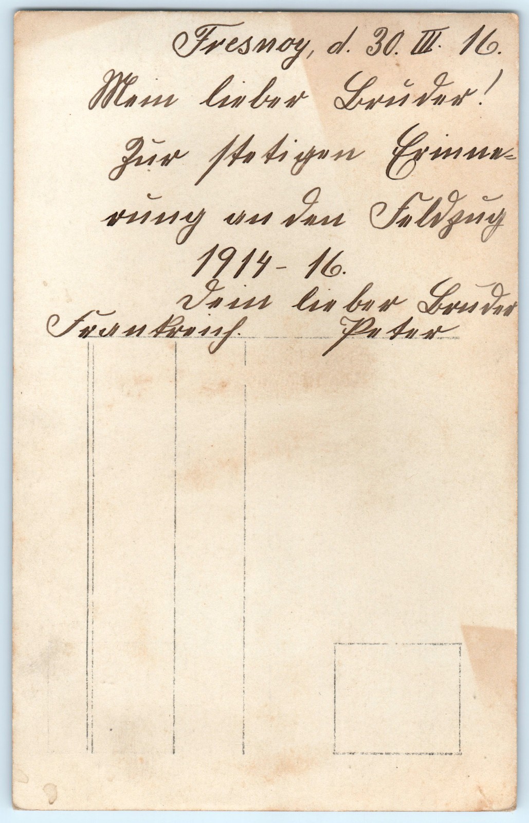 WWI German Soldier Iron Cross Medal Real Photo Postcard RPPC