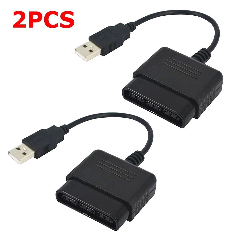 2X USB PS2 To PS3 Game Controller Adaptor Converter Cable For Sony PlayStation