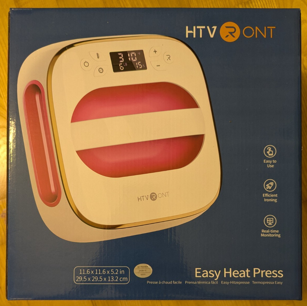 HTVRONT Easy Heat Press Machine 11.6" Portable Heating Transfer Projects *New*