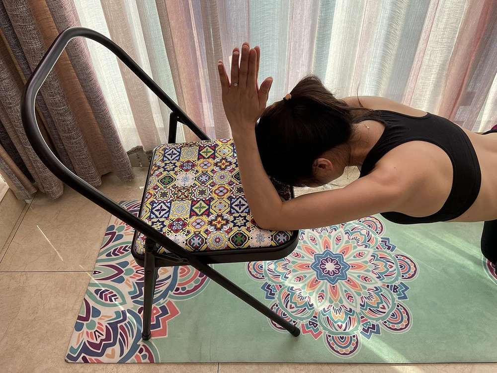 Backless Yoga Chair Prop - Flexibility and Strength Training Tool