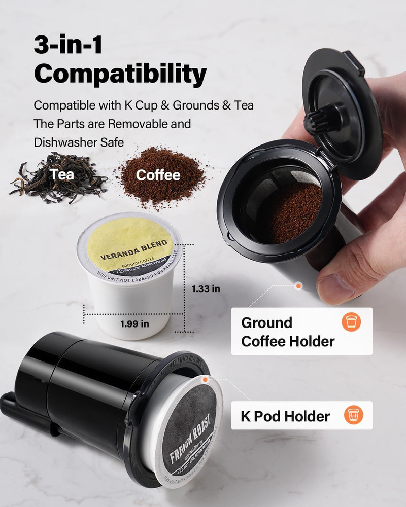 K Cup Coffee Maker with Bold Setting, Single Serve Hot & Iced Coffee Maker for K