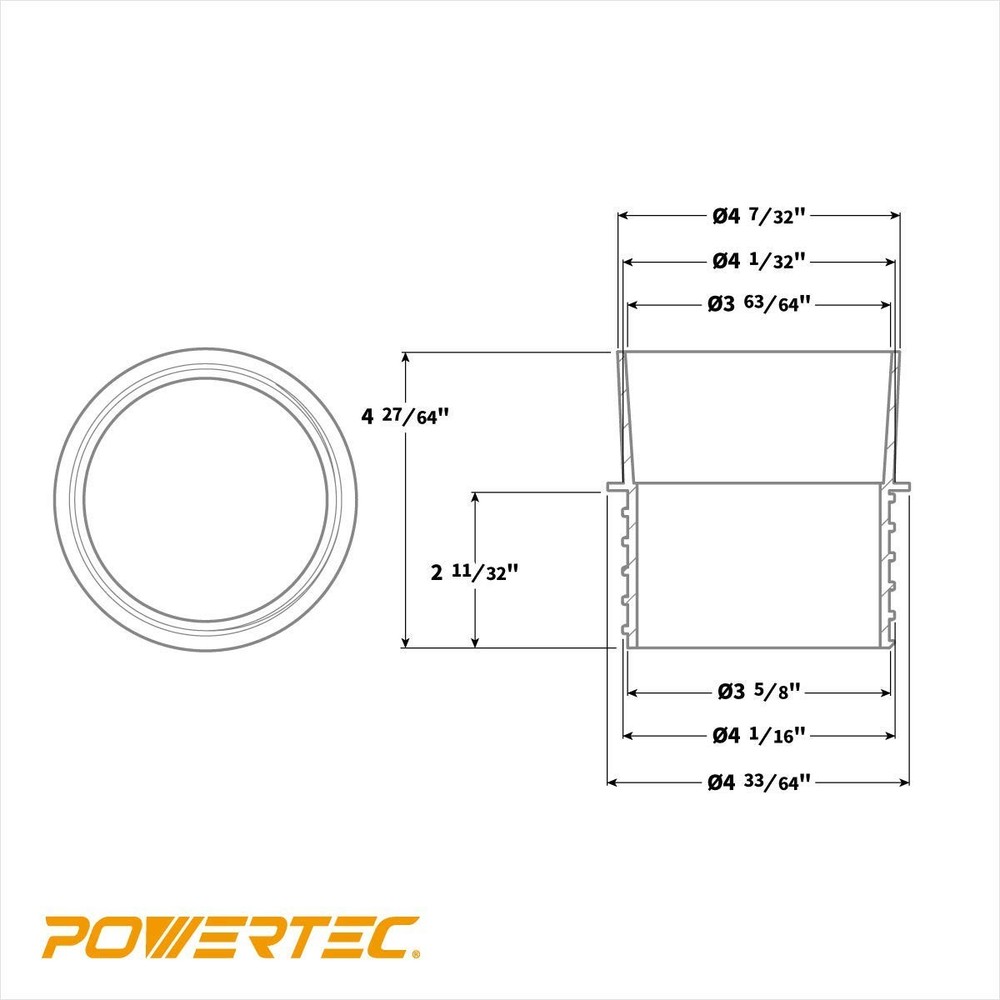 70284 4" Quick Connect Coupler with Left-Hand Threaded End to 4" I.D. Flexibl...