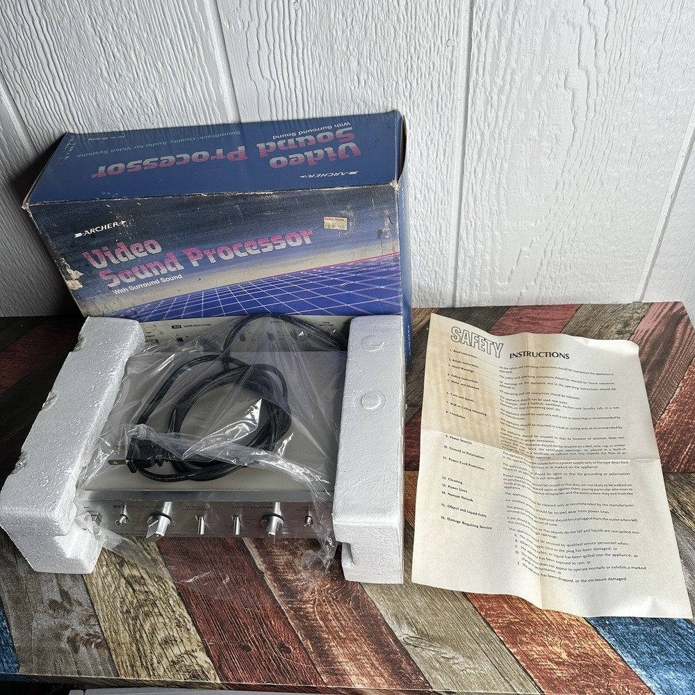 Archer Video Processor Model 15-1278 Radioshack Analog VHS Enhancer W Box