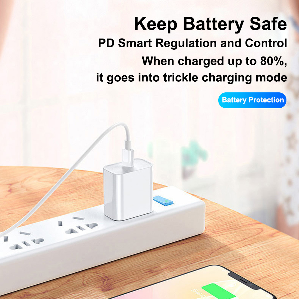 100x Lot 20W USB Type C Power Adapter Fast Charger Cube Block For iPhone Android