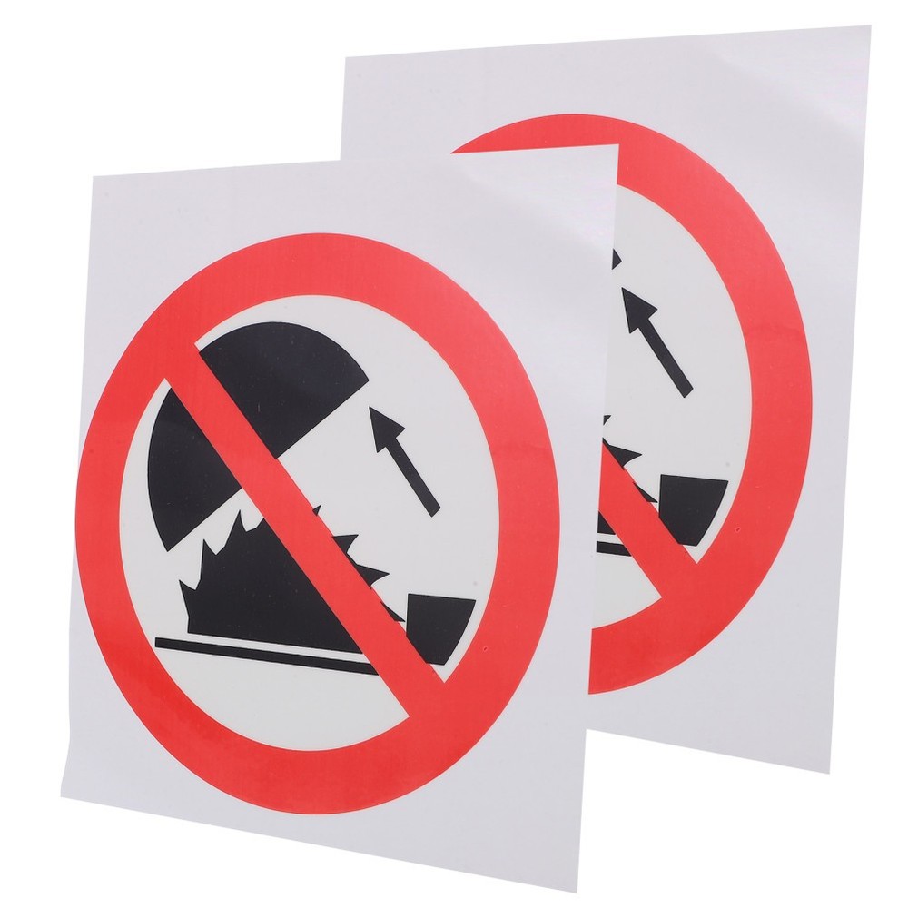 2pcs Do Not Touch Sticker Safety Warning Decal Adhesive Warning Label Decal