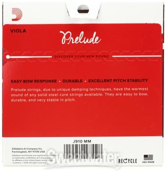 D'Addario J910 Prelude Viola String Set - Medium Scale (15-16 inch)