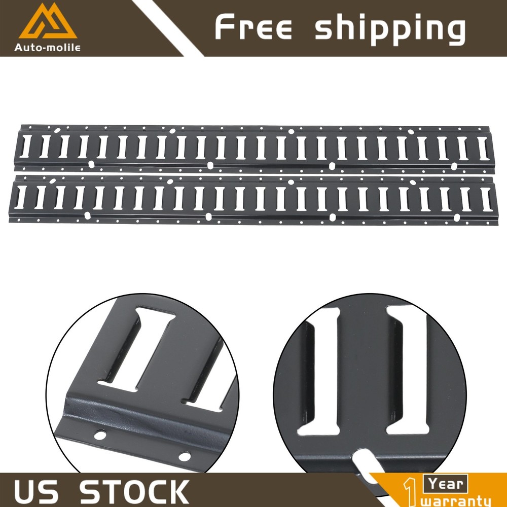 4' E Track Tie Down Rail 8 Pack Powder Coated Portable Tie Down Durable Flexible