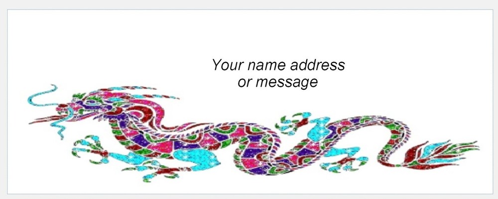 30 Personalized Address Labels Dragon (C 828)